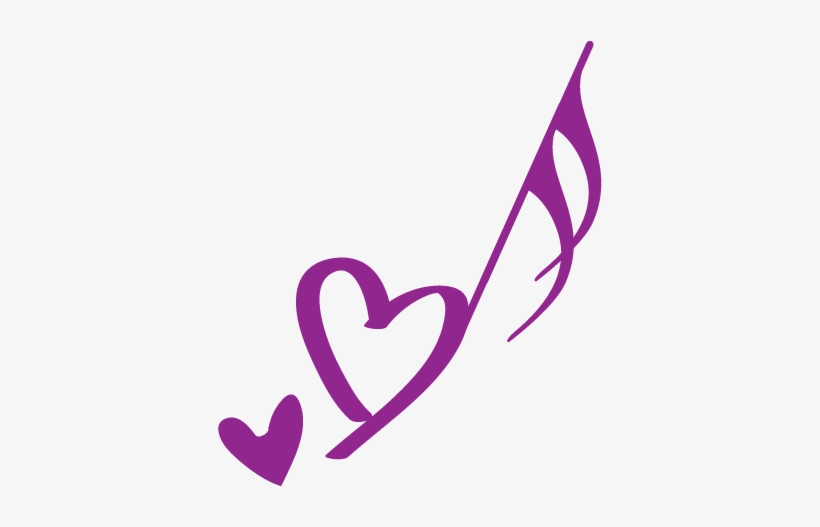 Music Note Heart Png, transparent png #7781598