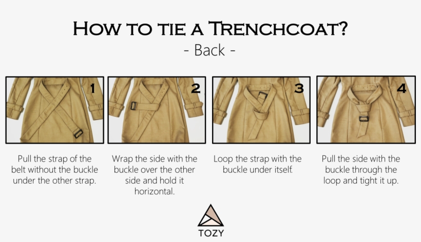 In The Back - Tie Back Of Trench Coat, transparent png #7782376