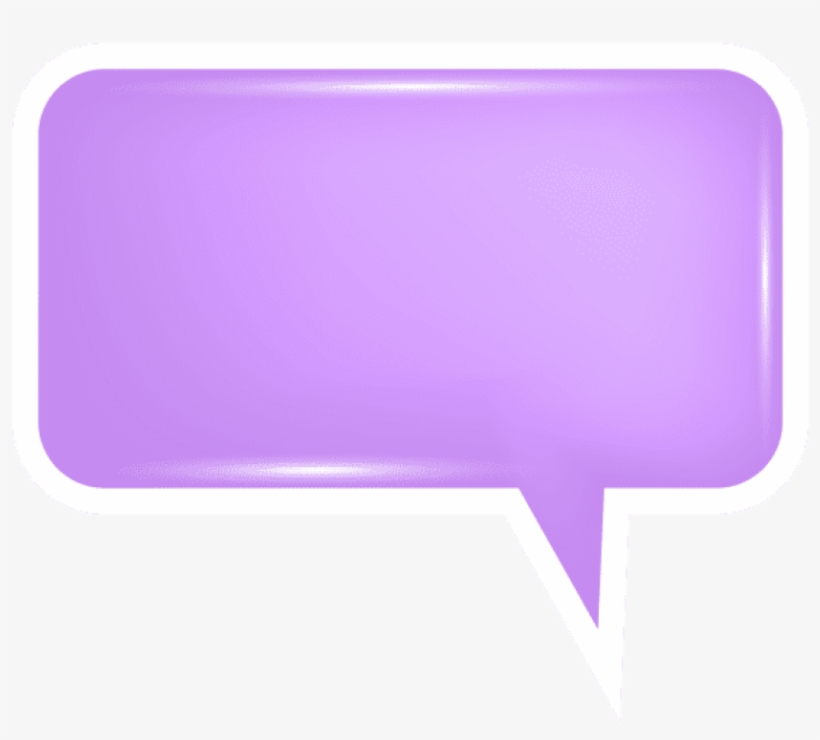 Bubble Speech Purple Png - Plastic, transparent png #7783750