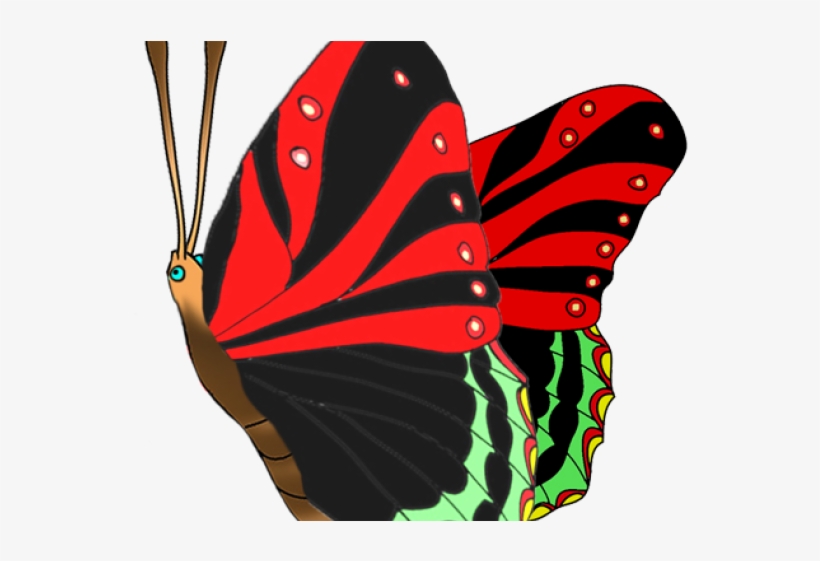 Butterfly Clipart Red - Illustration, transparent png #7783971