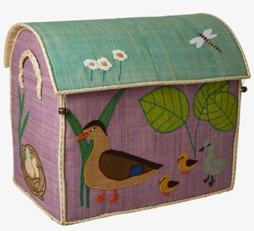 Large Ugly Duckling Story Themed Raffia Toy Storage - Rice Dk Toy Basket The Ugly Duckling, transparent png #7784405