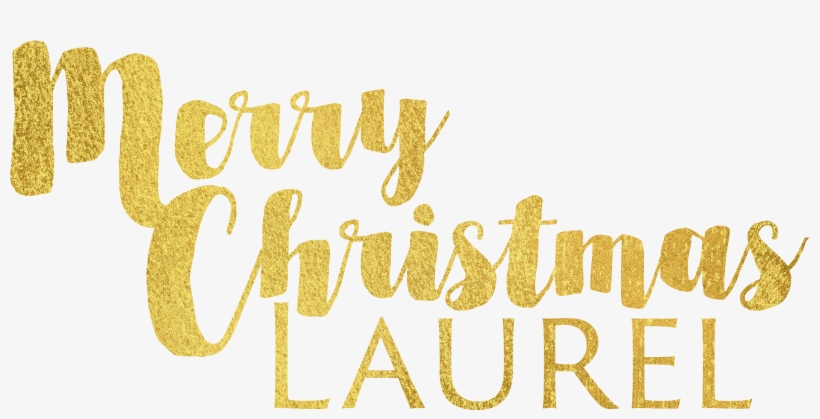 Laurel December At Pm - Merry Christmas Gold Png, transparent png #7784698
