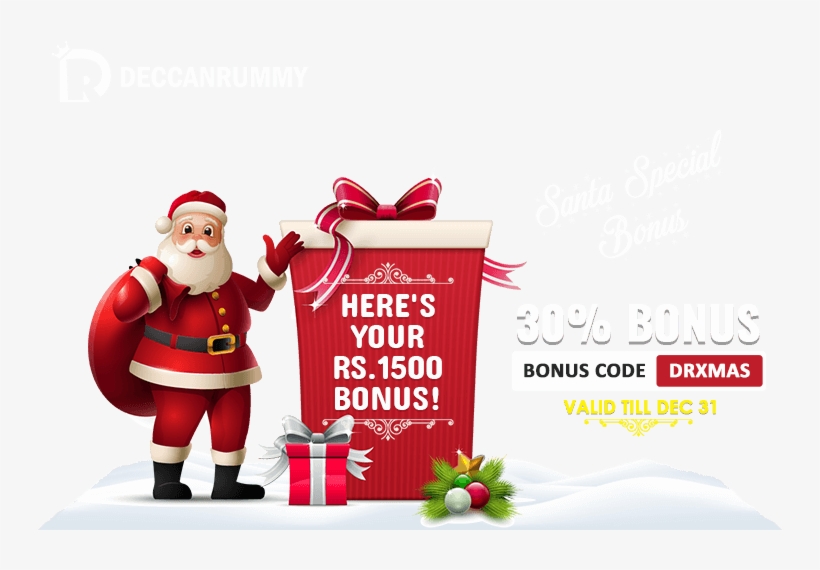 1500 Bonus With Santa Special Bonus Offer - Santa Claus Merry Christmas And Happy New Year, transparent png #7785016