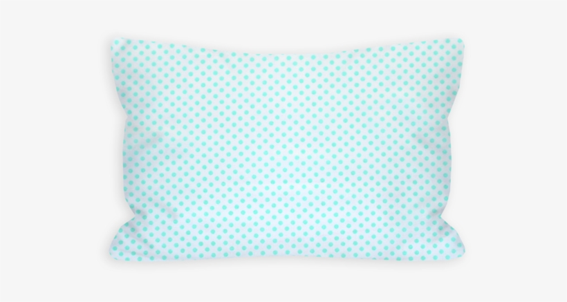 Tickled Aquamarine Mini Polka Dot Toddler Pillow - Cushion, transparent png #7786408