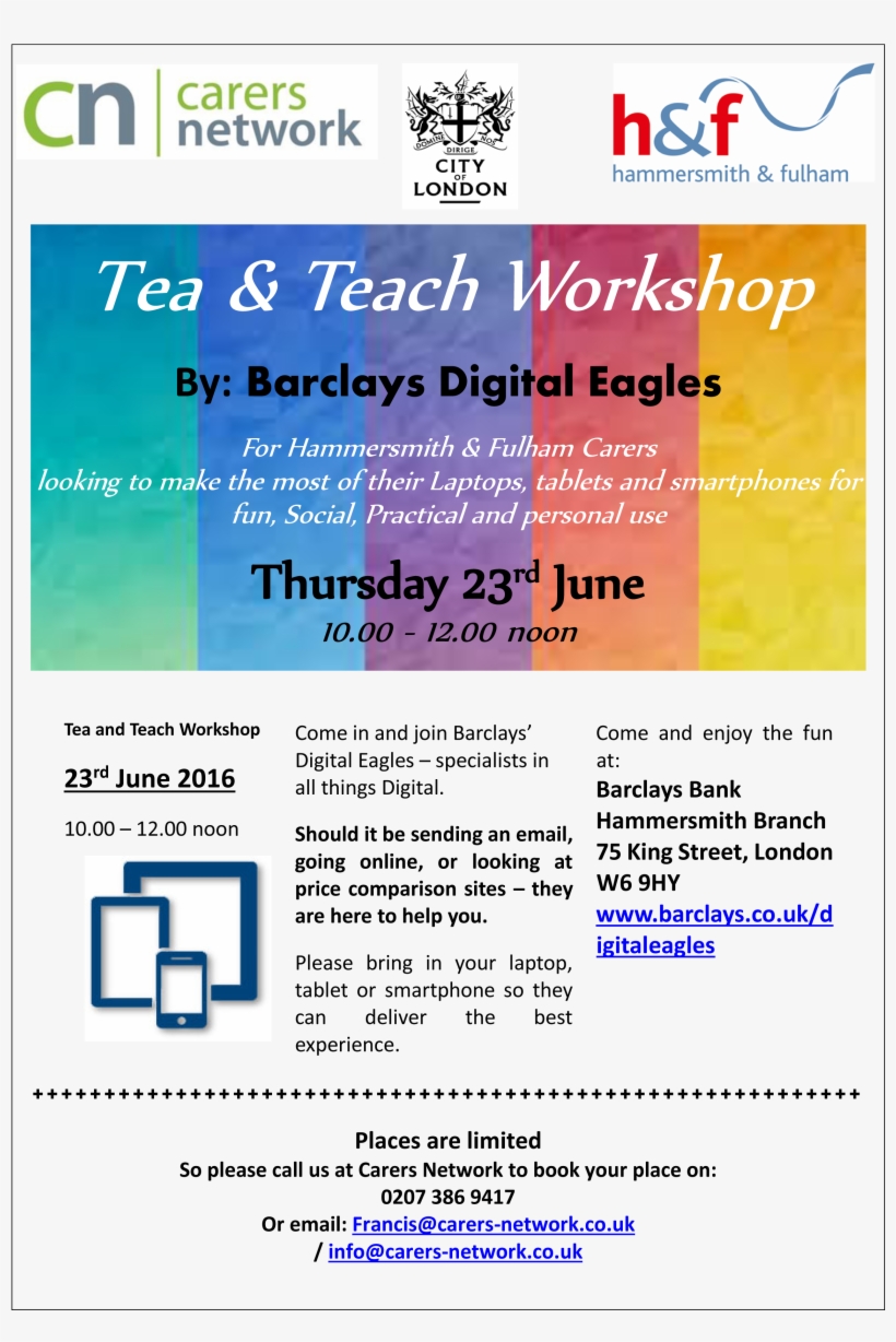 Share This - - Tea And Teach Barclays, transparent png #7786486