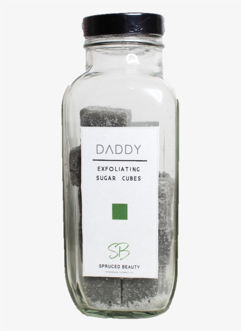 Daddy Exfoliating Sugar Cubes - Glass Bottle, transparent png #7787361