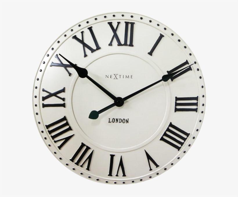 Nextime London Roman White Clock - Clock, transparent png #7787475