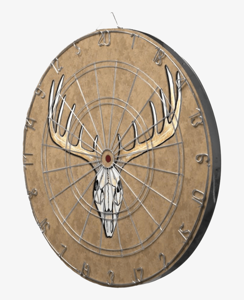 Large Antler Deer Skull Hunting Dart Board - Darts, transparent png #7788541