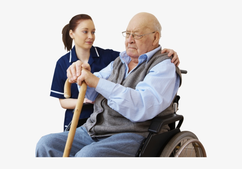 Elderly With His Personal Nurse - Sitting, transparent png #7788545