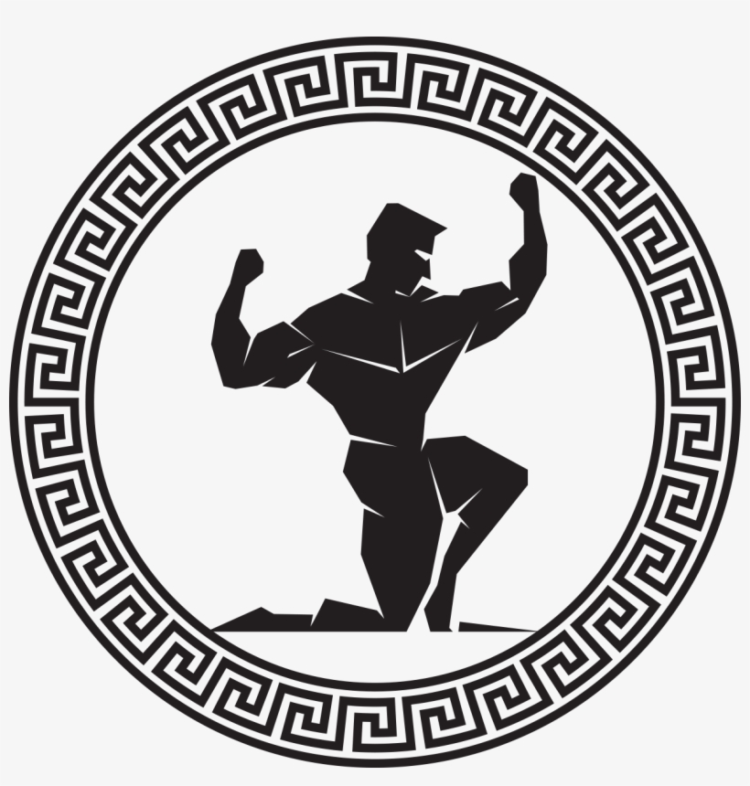 12 Travaux Hercule - Greek Key Pattern Circle, transparent png #7788546