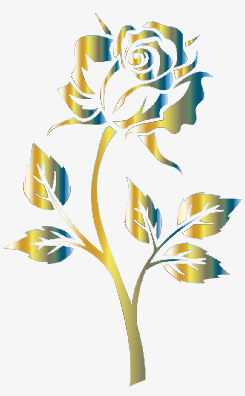 This Free Icons Png Design Of Chromatic Rose Silhouette, transparent png #7789159
