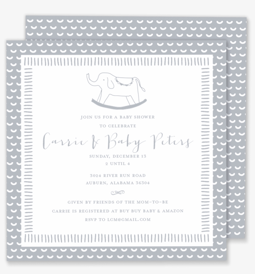 Elephant Rocker Baby Shower - Award, transparent png #7789503