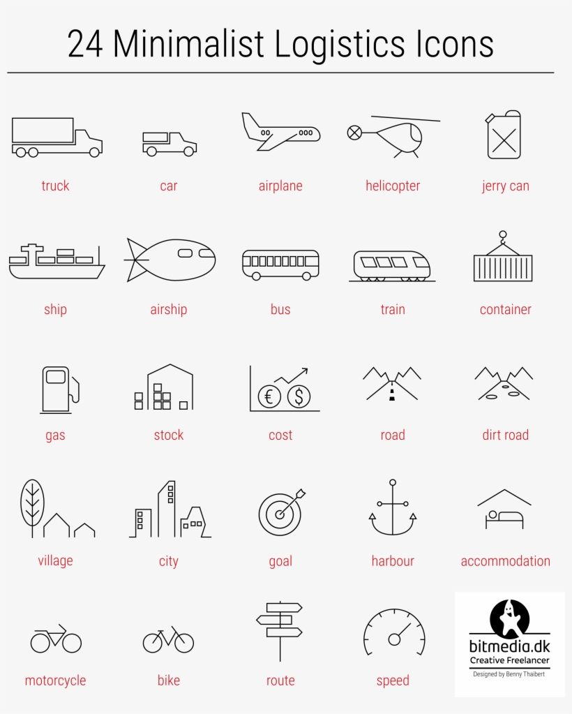 Logistics Icons Example On Usage - Number, transparent png #7789898