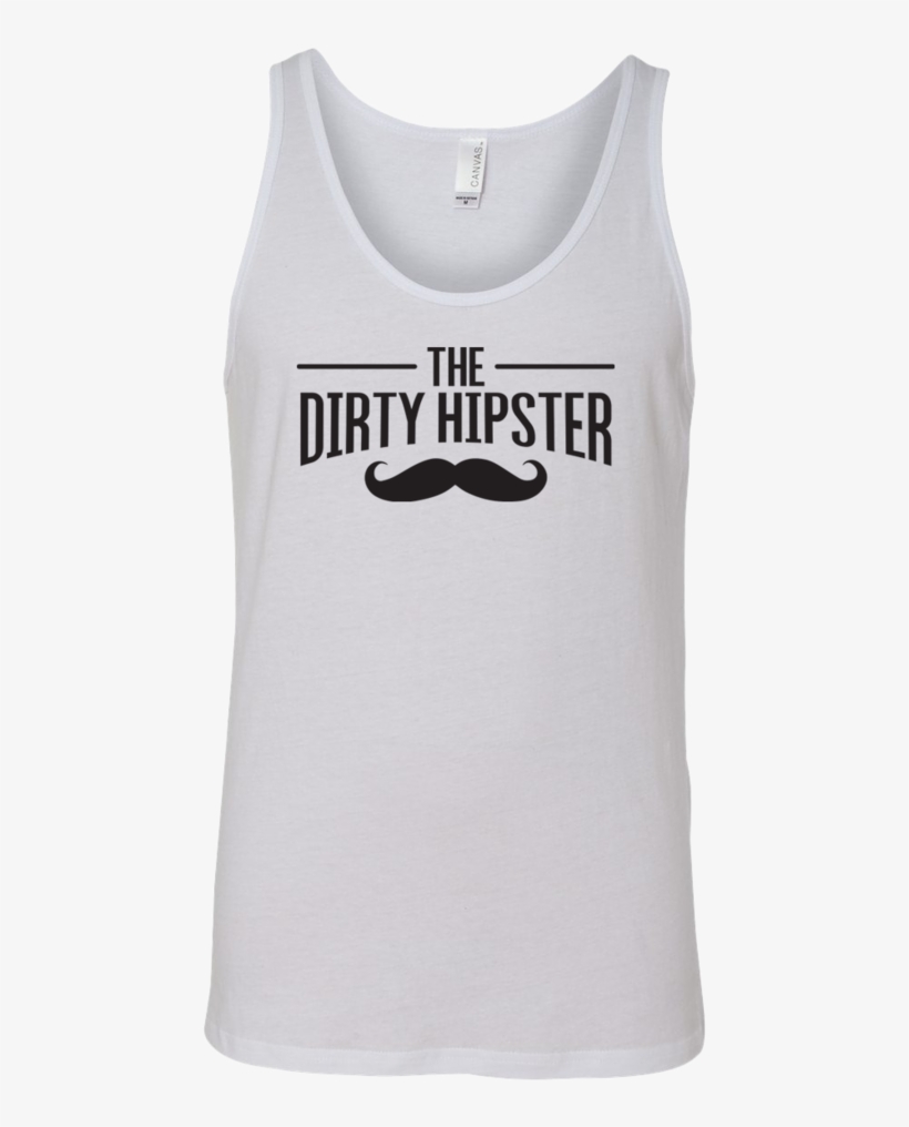 Dirty Hipster Black Moustache Tank - Active Tank, transparent png #7790499