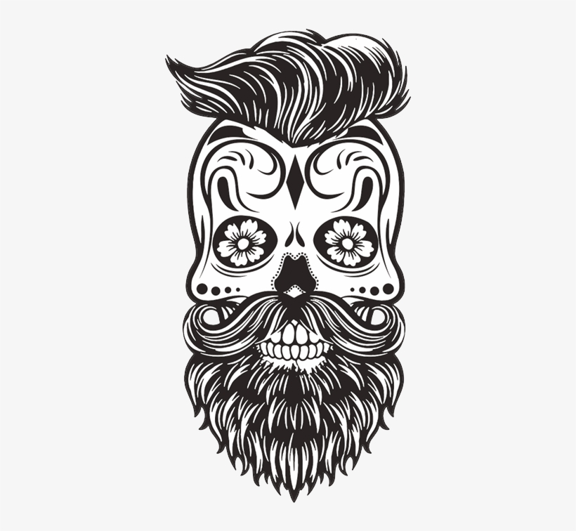 Hipster Skull - Calavera Hipster, transparent png #7790596
