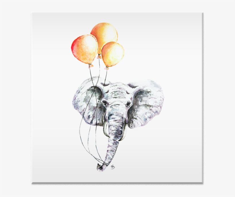 Azulejo Elefante Com Balões De Atelier Fesendrana - Elephant, transparent png #7791782