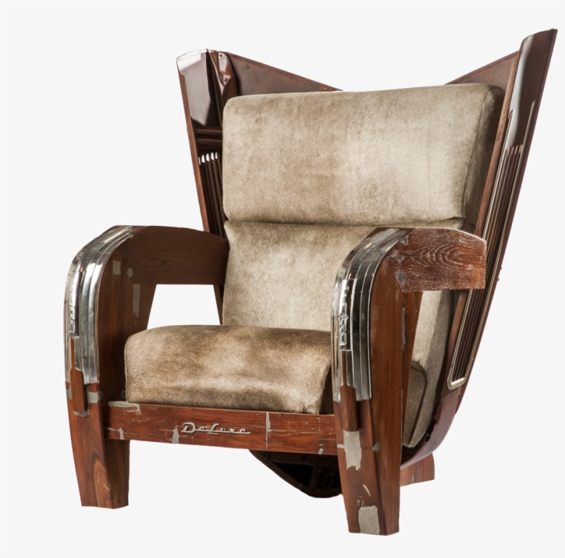 Tan Deluxe Retro Car Chair - Club Chair, transparent png #7792443