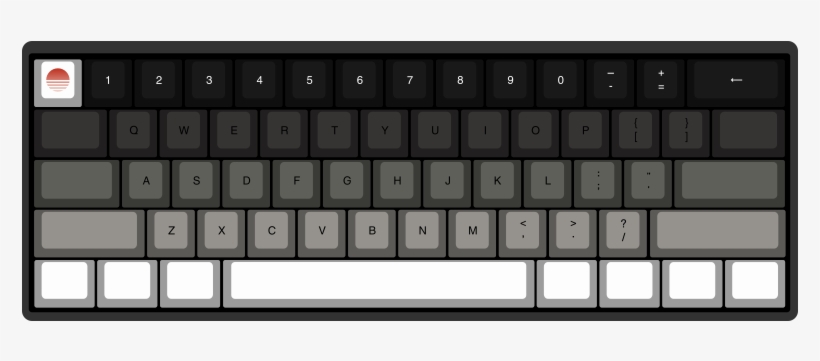 Tokyo Dusk By Philip Askins 61-key Custom Mechanical - Tokyo Dusk Keyboard, transparent png #7792750