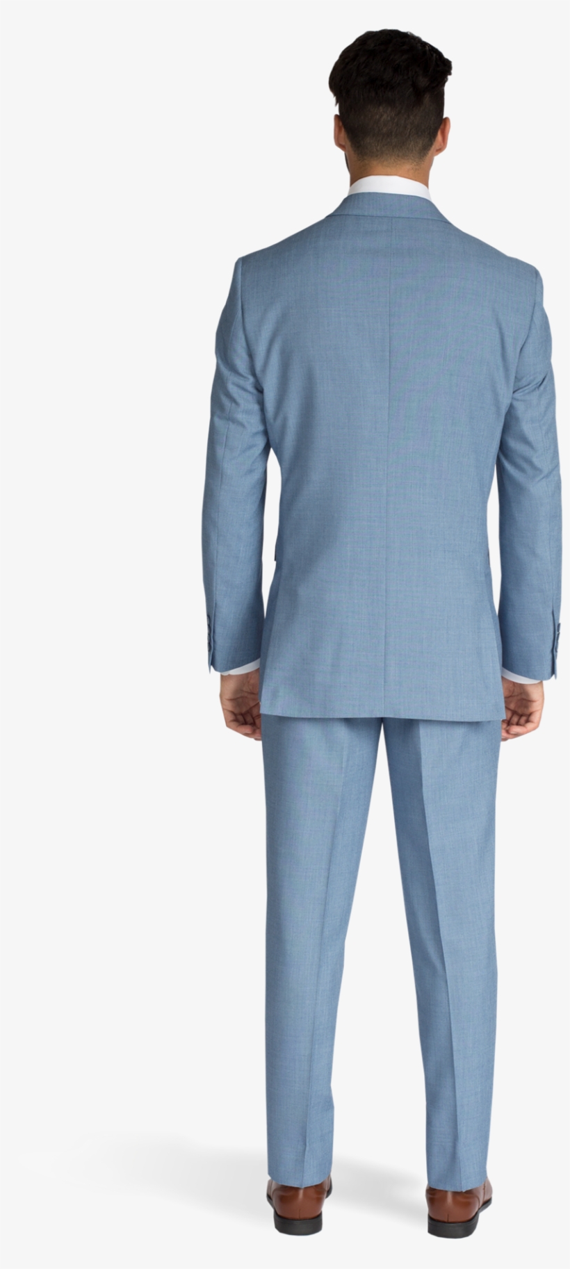 Light Blue Suit Back View - Back View Of Man In Suit, transparent png #7792829