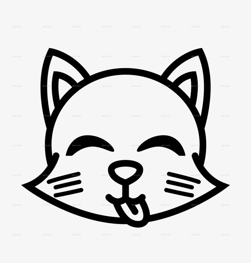 Outline Png/cat Funny Icon-15 - Funny Cat Icon Png, transparent png #7792857