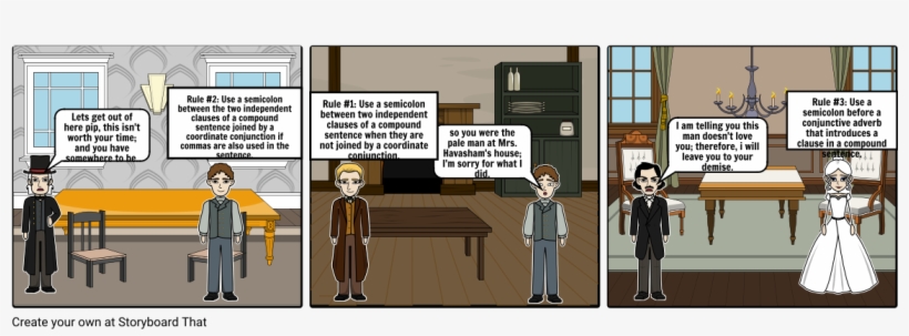 Great Expectations Semicolon Rules - Cartoon, transparent png #7792922