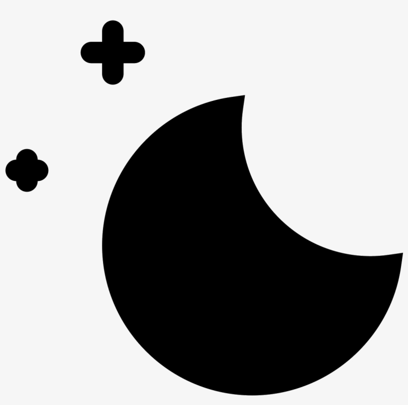 Moon And Stars Filled Icon - Crescent, transparent png #7793543