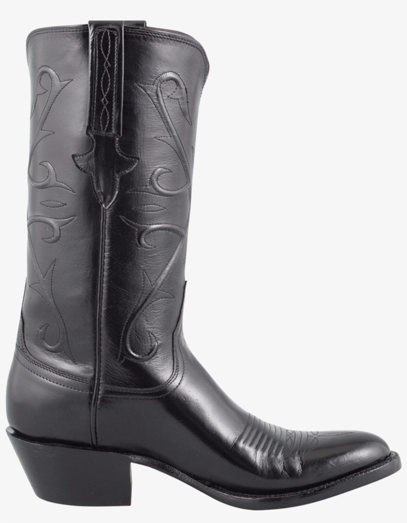 Lucchese Men's Black Kangaroo Boots - Cowboy Boot, transparent png #7793699