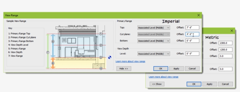 The First Step To Getting A Grasp On What All The Settings - View Range Autodesk Revit, transparent png #7794739