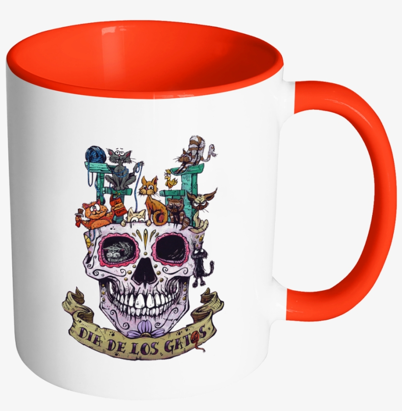 Day Of The Dead Artist David Lozeau, Dia De Los Gatos - Design Png For Mug, transparent png #7795005