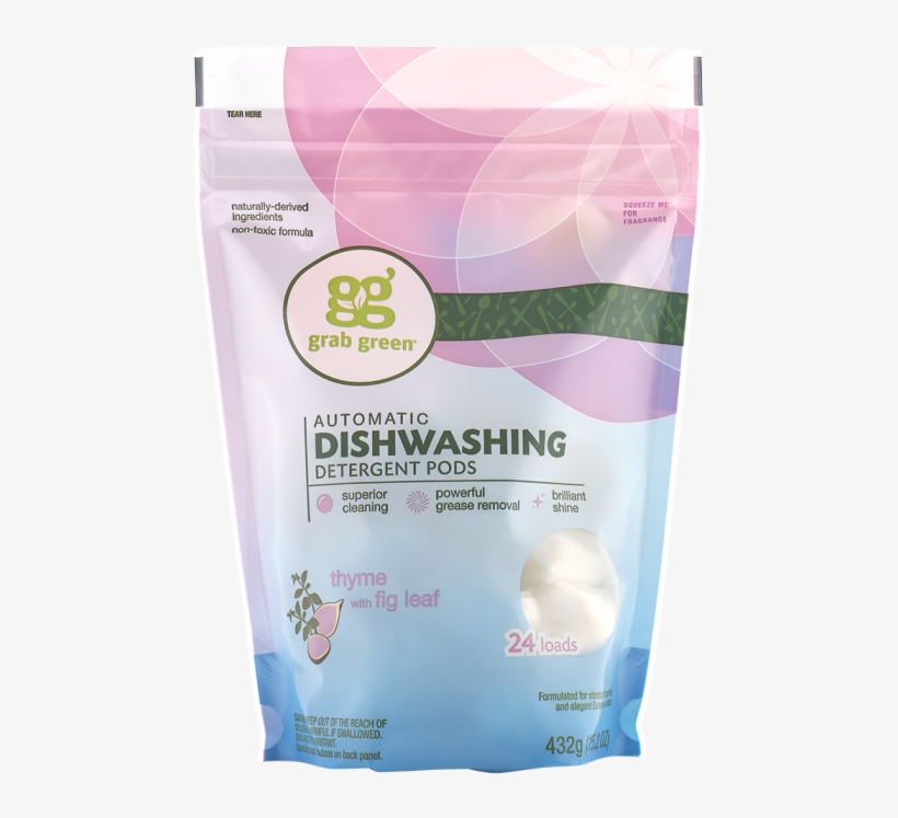 Grab Green Automatic Dishwashing Detergent Pods, Thyme - Grab Green, transparent png #7796747