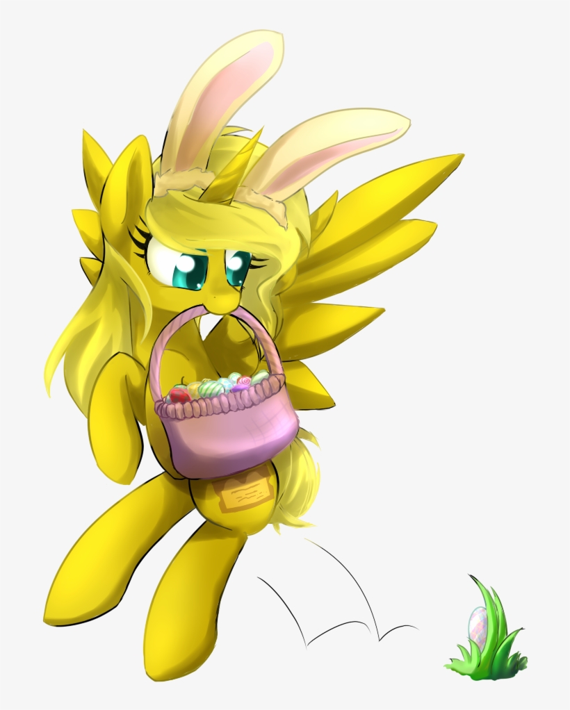 Alicorn, Alicorn Oc, Artist Needed, Bunny Ears, Easter, - Cartoon, transparent png #7796912
