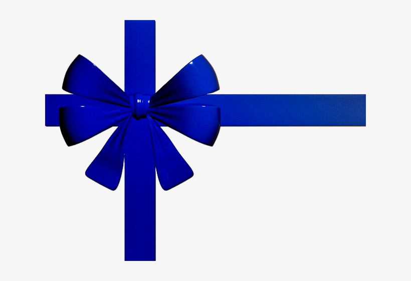 Laço De Fita Em Png - Blue Christmas Ribbon Clip Art, transparent png #7797676