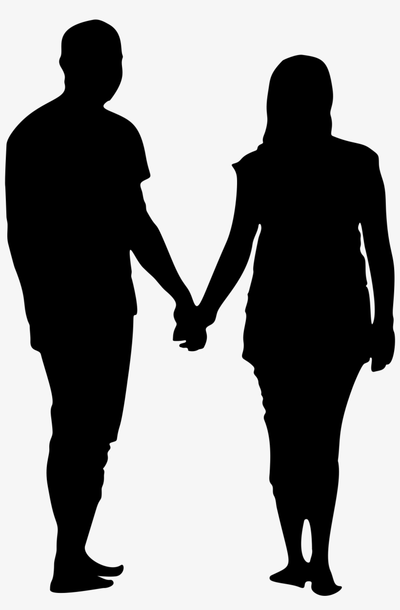 Big Image - Silhouette Of A Couple, transparent png #7797768