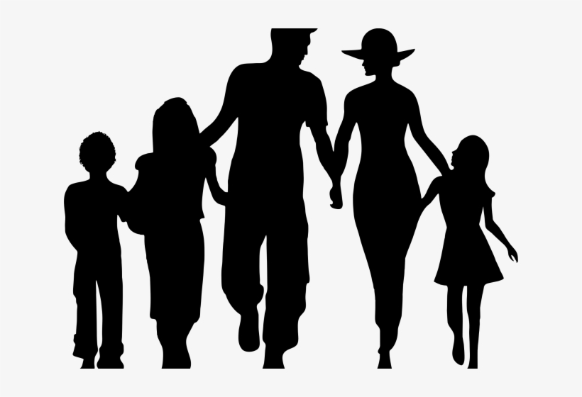 People Silhouette Clipart Transparent Background - Transparent Background Family Png, transparent png #7798442