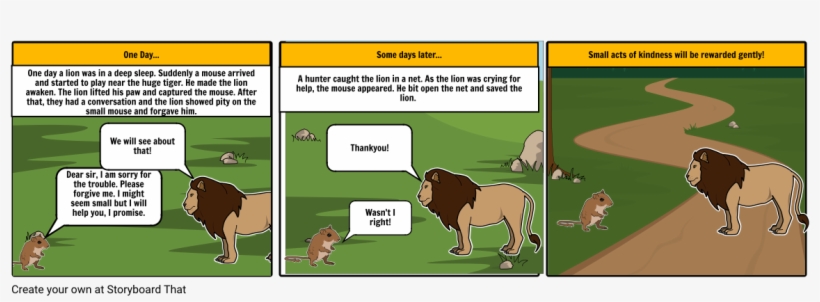 The Mouse And The Lion - Cartoon, transparent png #7798869
