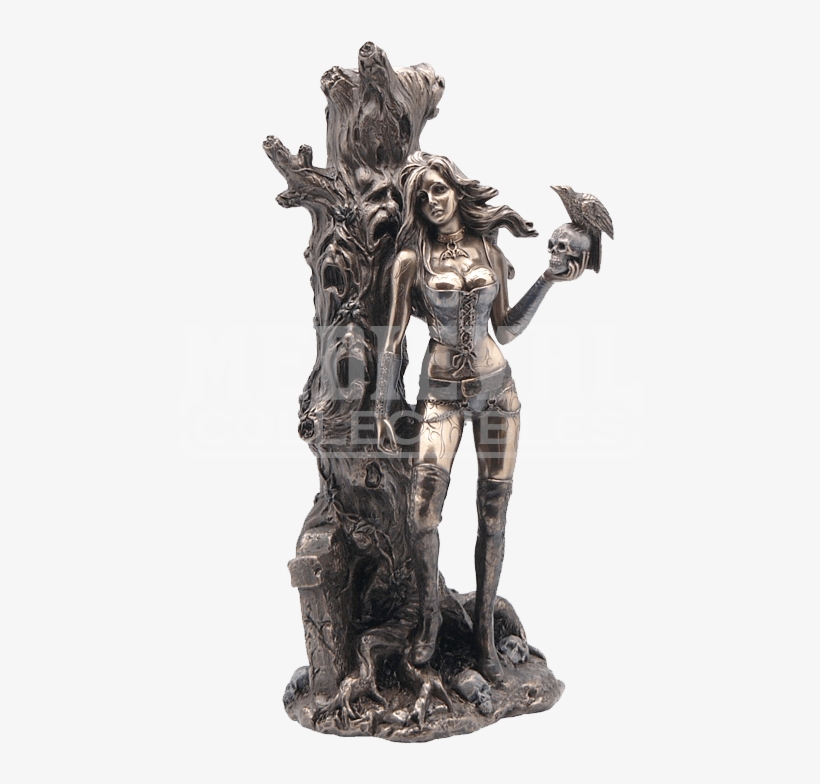 Bronze Gothic Girl By Ghost Tree Statue - Statue Gothic, transparent png #7798904