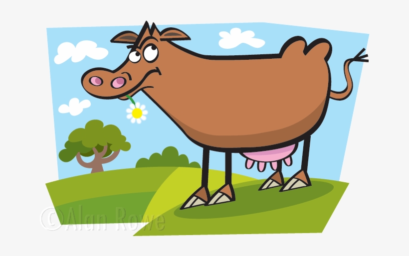Cow Cartoon - Cartoon, transparent png #7798996