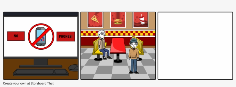 No Cell Phones - Pathos Example Storyboard, transparent png #7799205