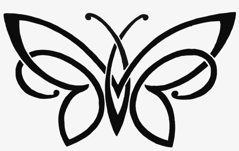 Butterfly Pencil Sketch Drawing Free Png Hq Clipart - Simple Butterfly Pencil Drawing, transparent png #7799619