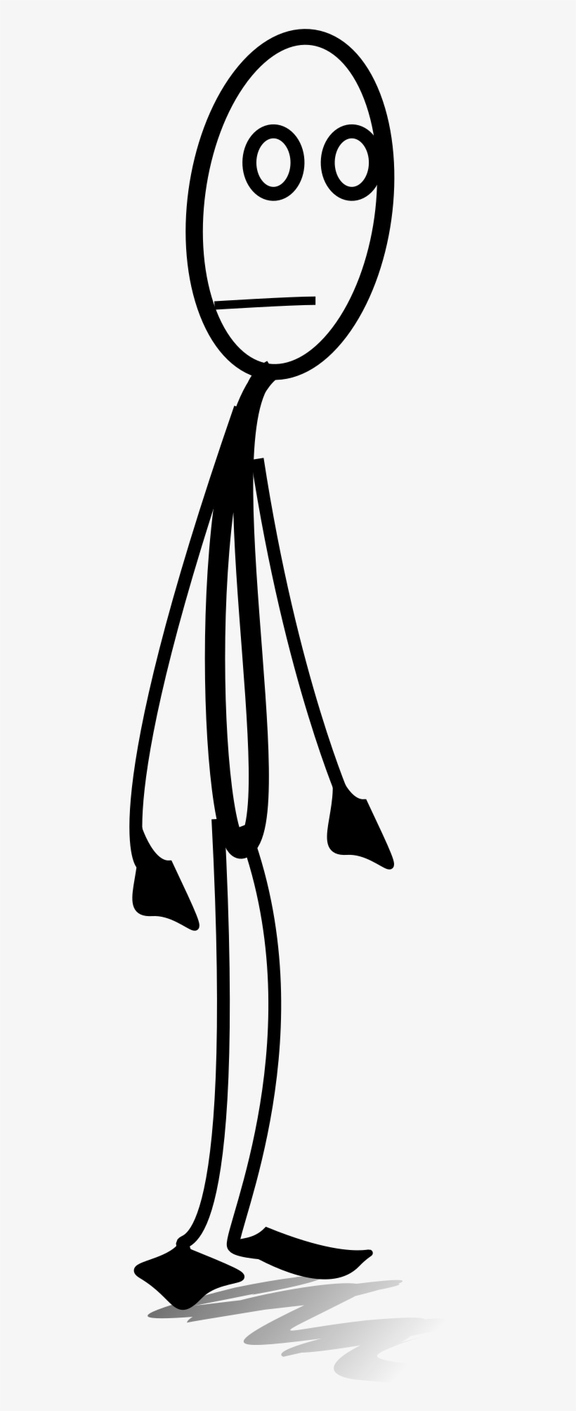 Standing Stick Figure Png Graphic Black And White Library - Thin Man Clip Arts, transparent png #780101