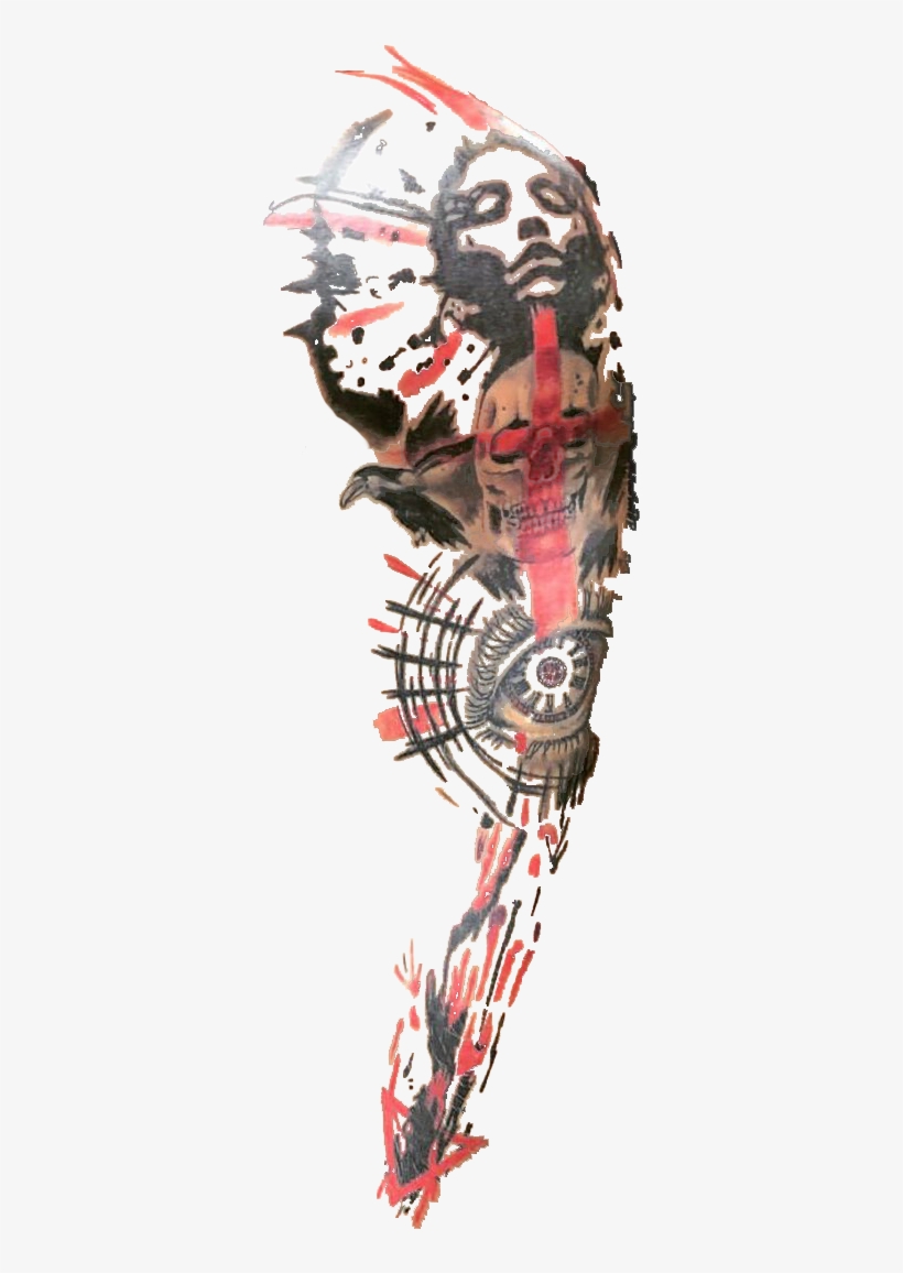 Crazzy Steve Arm Tattoo - Sleeve Tattoo, transparent png #780131