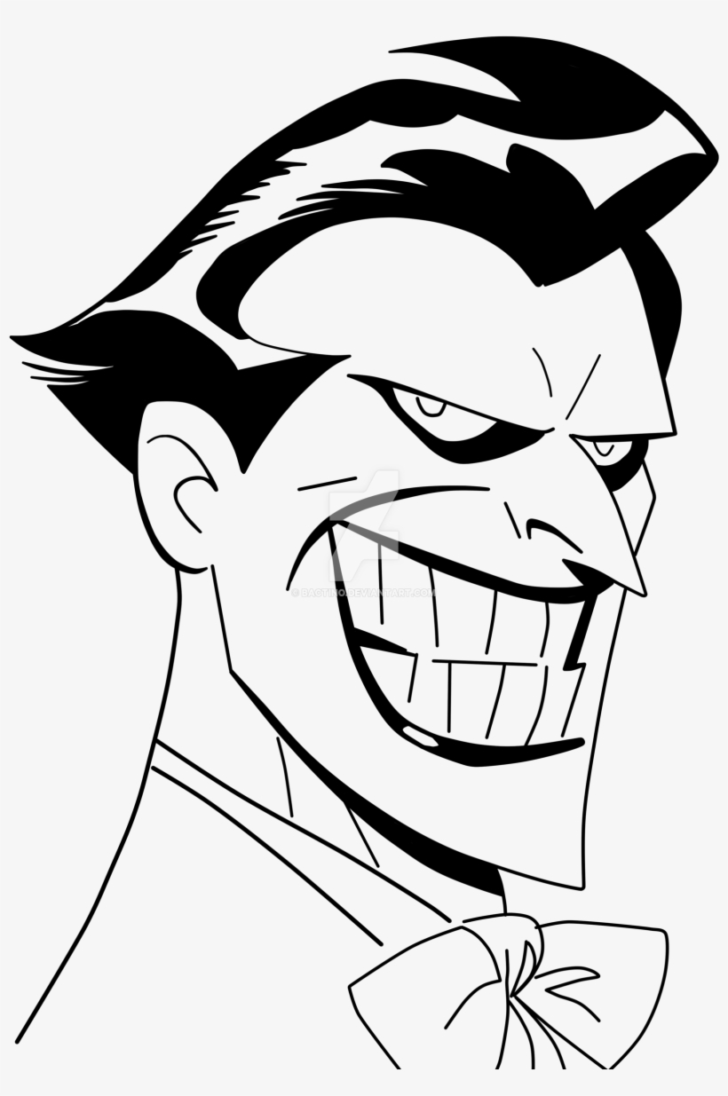 Joker Line Drawing At Getdrawings - Joker The Animated Series Drawing, transparent png #780177