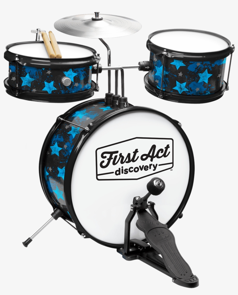 Rock Stars Drum Set - First Act Discovery Drum Set Blue, transparent png #781098