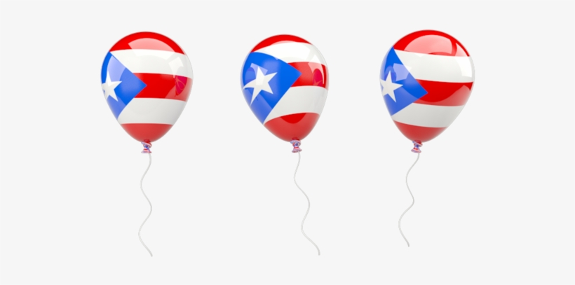 Illustration Of Flag Of Puerto Rico - Puerto Rican Flag Balloons, transparent png #781351