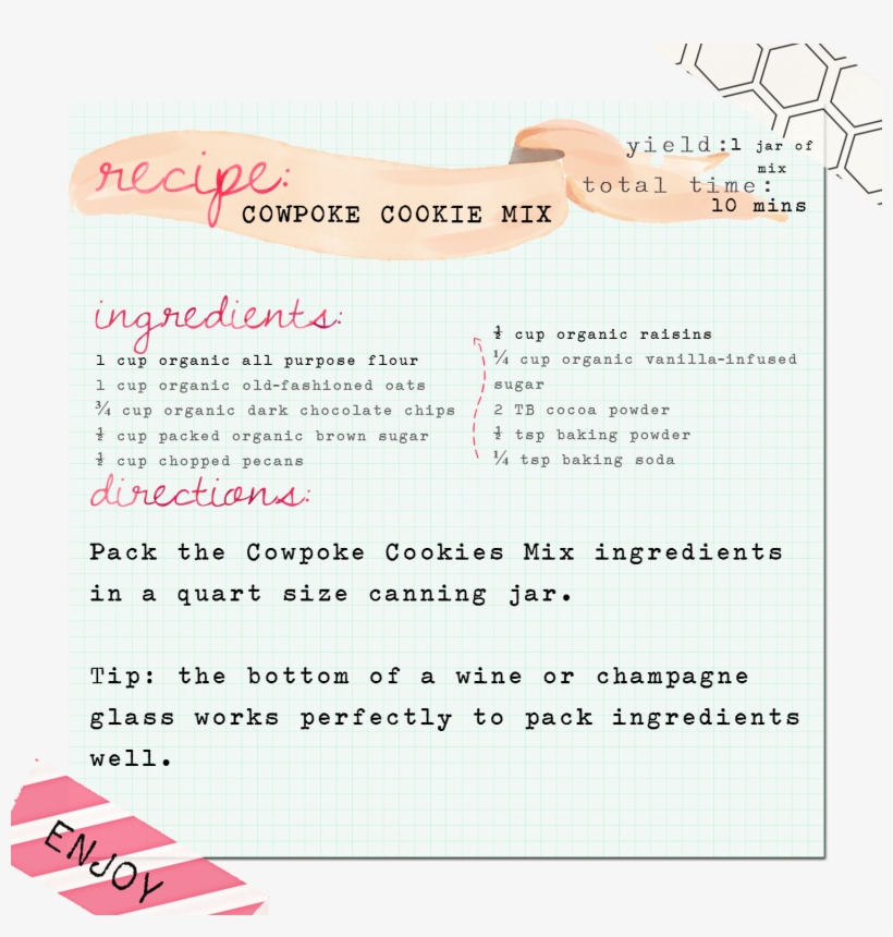 Simply Pack The Dry Ingredients In A Mason Jar And, transparent png #781372