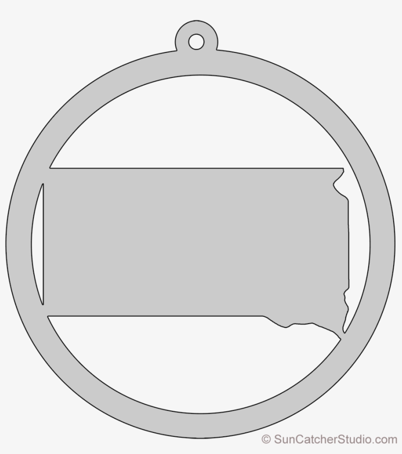 South Dakota Map Circle Free Scroll Saw Pattern Shape - バス停 風 看板, transparent png #781419