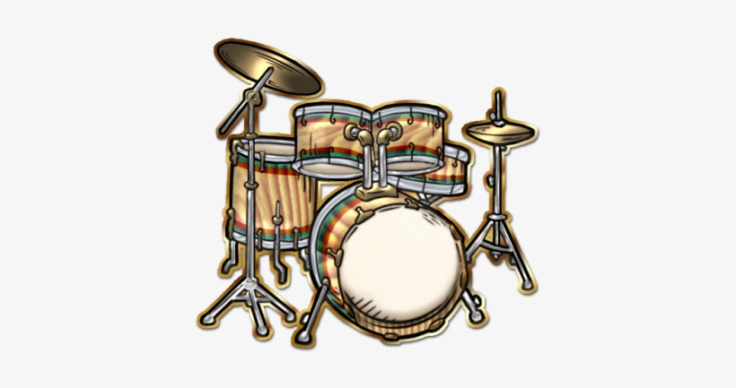 Instrumental-drumset[1] - Drum Set Cartoon Png, transparent png #781421