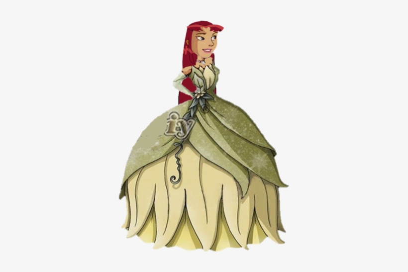 Starfire Dressed As Lily Pad Gown - Disney The Princess And The Frog Cosplay Tiana Costume, transparent png #781530