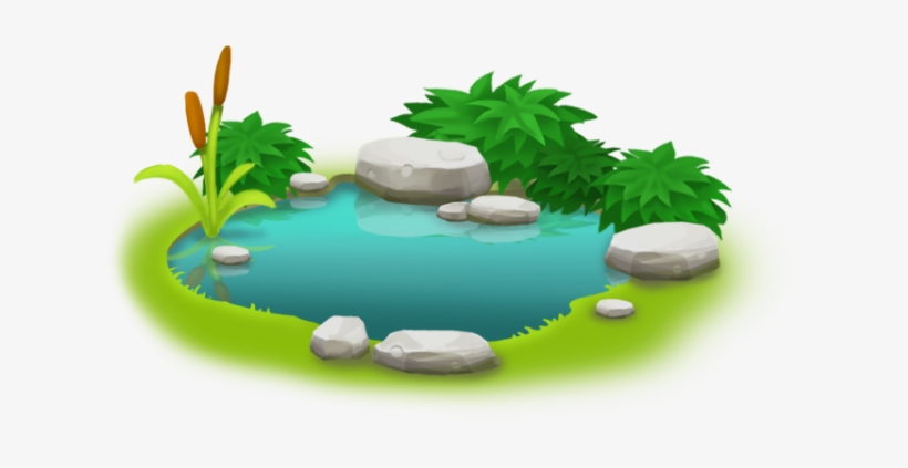Lake Clipart Lily Pad Pond - Small Pond Clipart Transparent Background, transparent png #781841