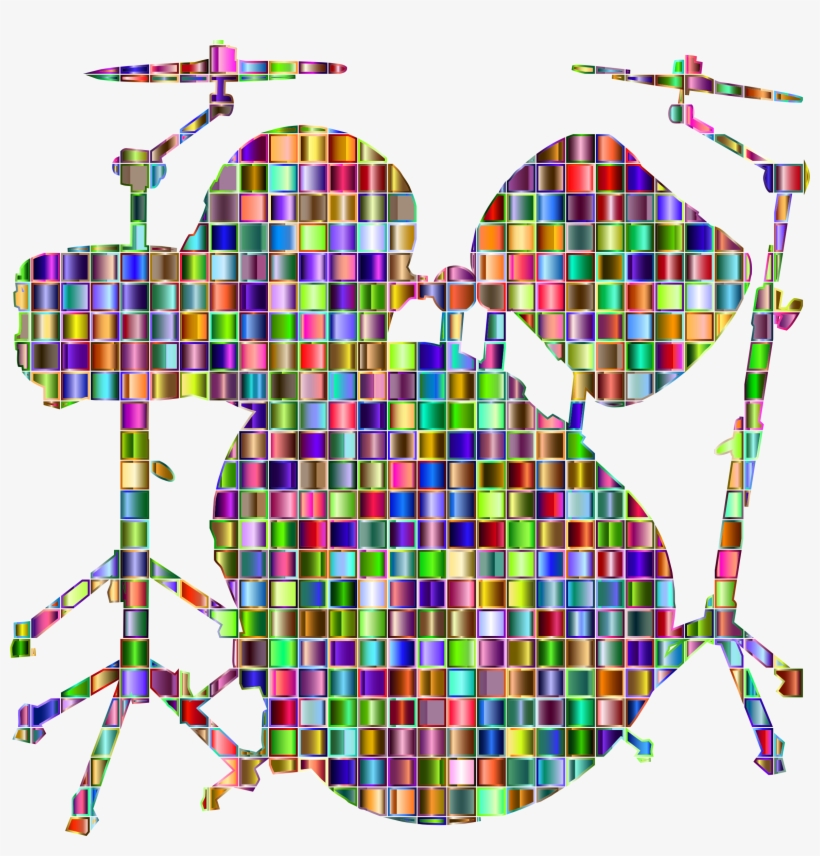 Drum - Chromatic Rainbow Big-hearted Woman Round Ornament, transparent png #781844